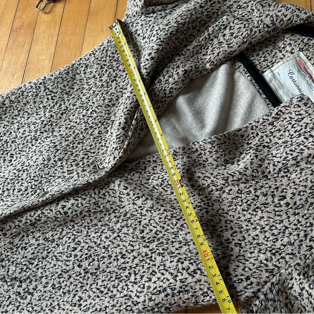 Anthropologie Cartonnier Sz XS Leopard Metallic Relaxed Coat - Picture 12 of 13
